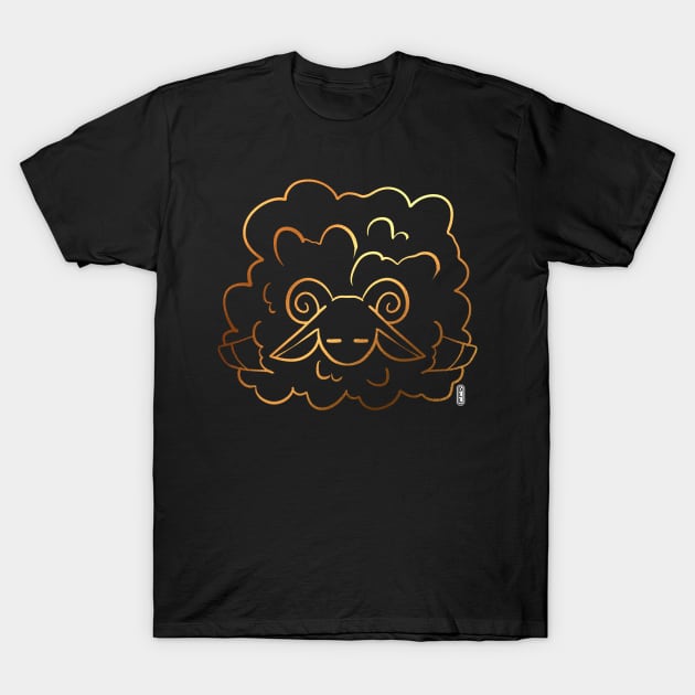 Golden Sheep Tired T-Shirt by darklightlantern@gmail.com